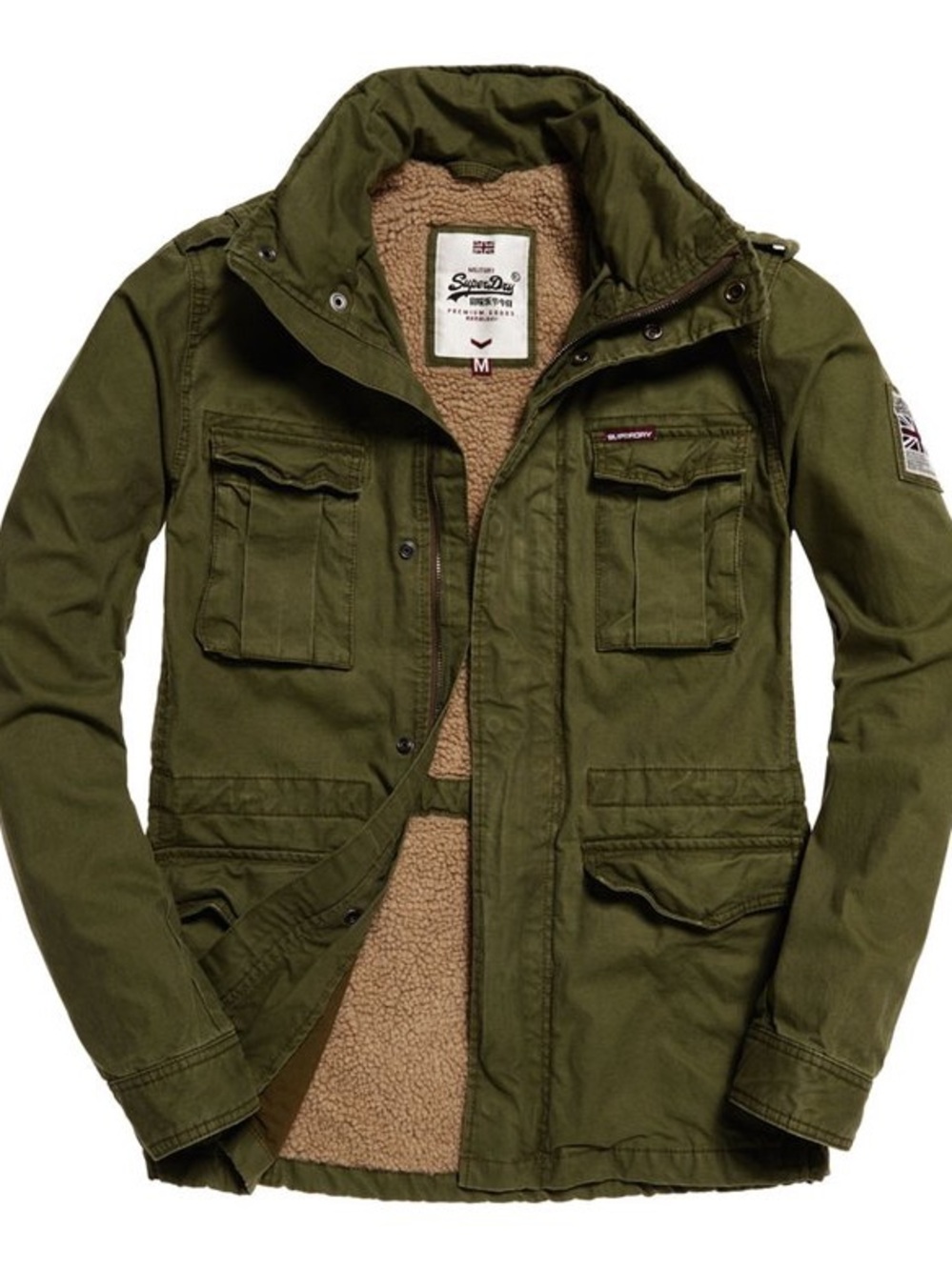 Superdry Rookie Military Field Jacket with Sherpa Lining